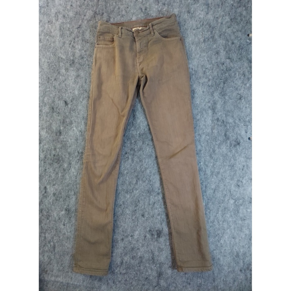 Raleigh Denim Jeans Mens 29x33 Brown Denim Martin Fit Straight‎ Stretch Athletic